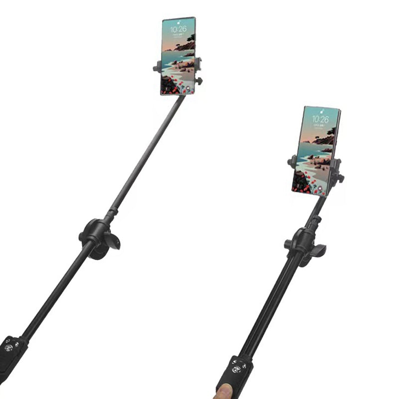 Uniqkart 828 Desktop Video Ring Light LED Selfie Lamp Live Streaming Phone Photography Stand with Bluetooth Remote Control