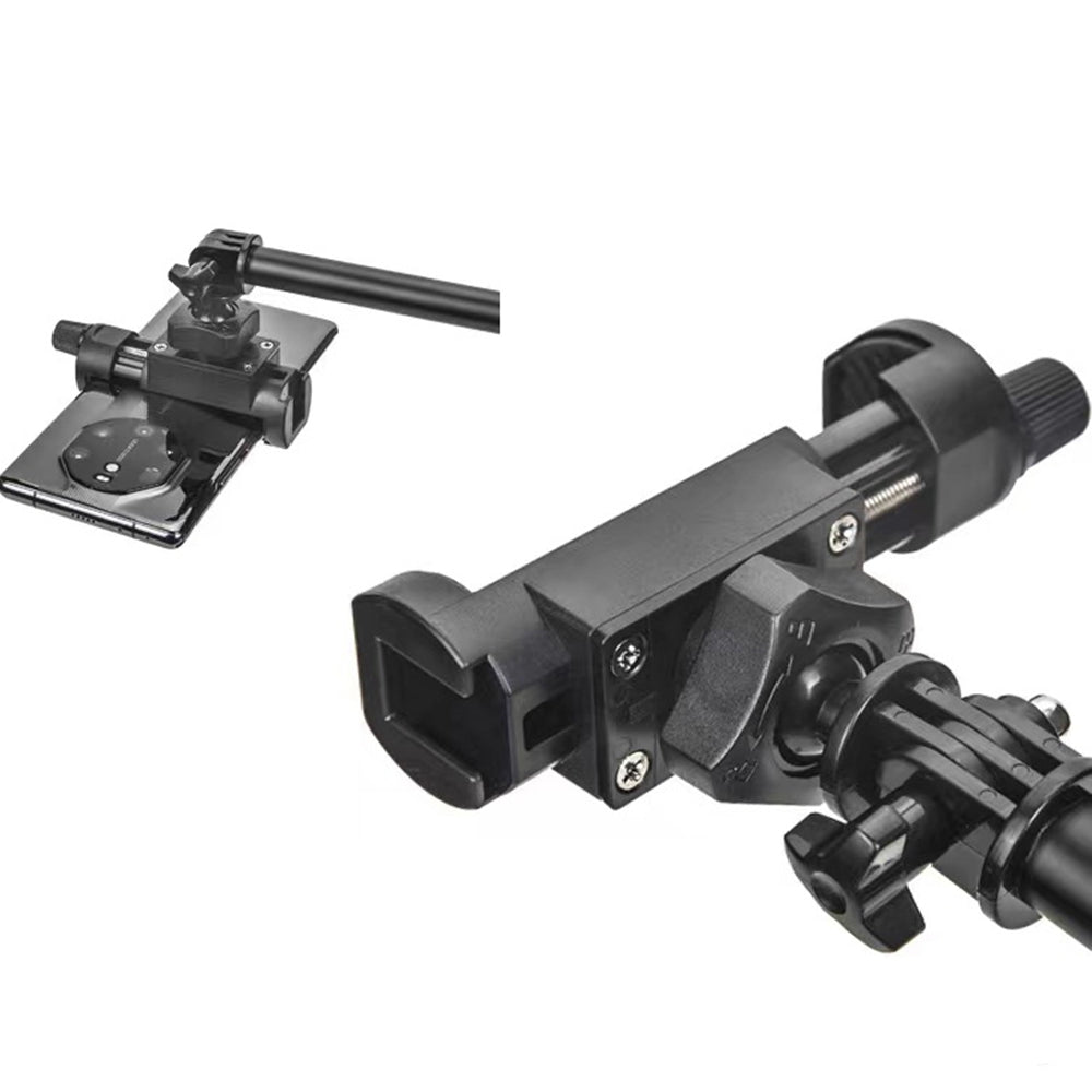 Uniqkart 828 Desktop Video Ring Light LED Selfie Lamp Live Streaming Phone Photography Stand with Bluetooth Remote Control