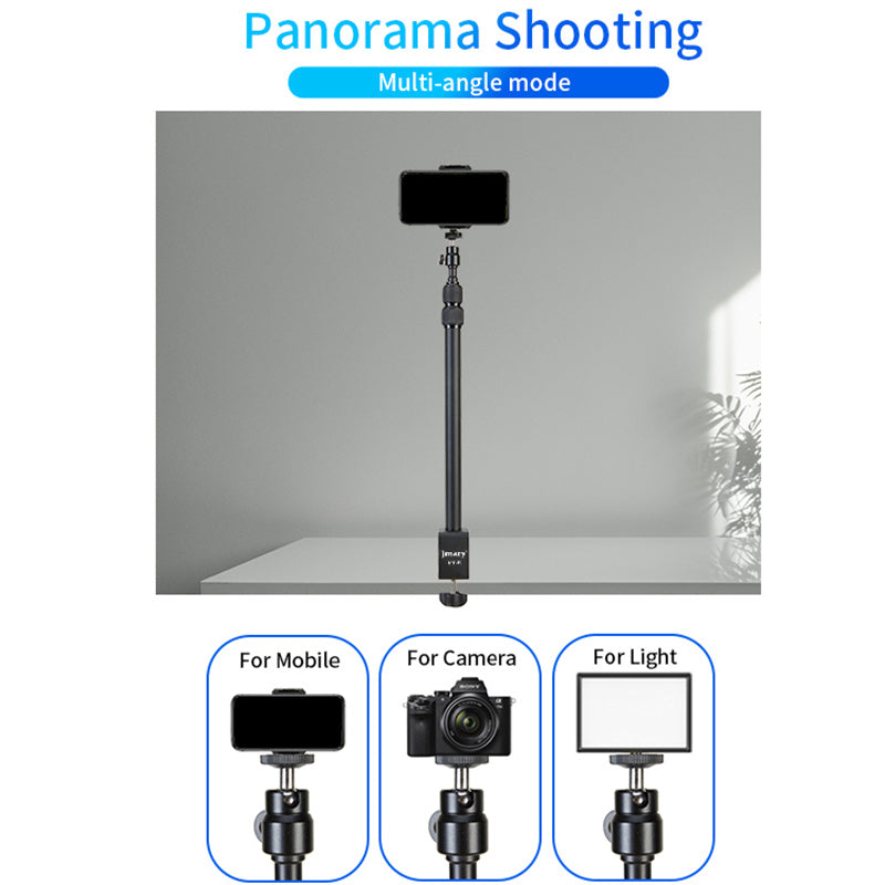 MT-49 Tabletop Light Stand Clip Stand Adjustable Clamp Desk Mount Light Stand with 1 / 4-inch Screw for LED Video Light / Ring Light