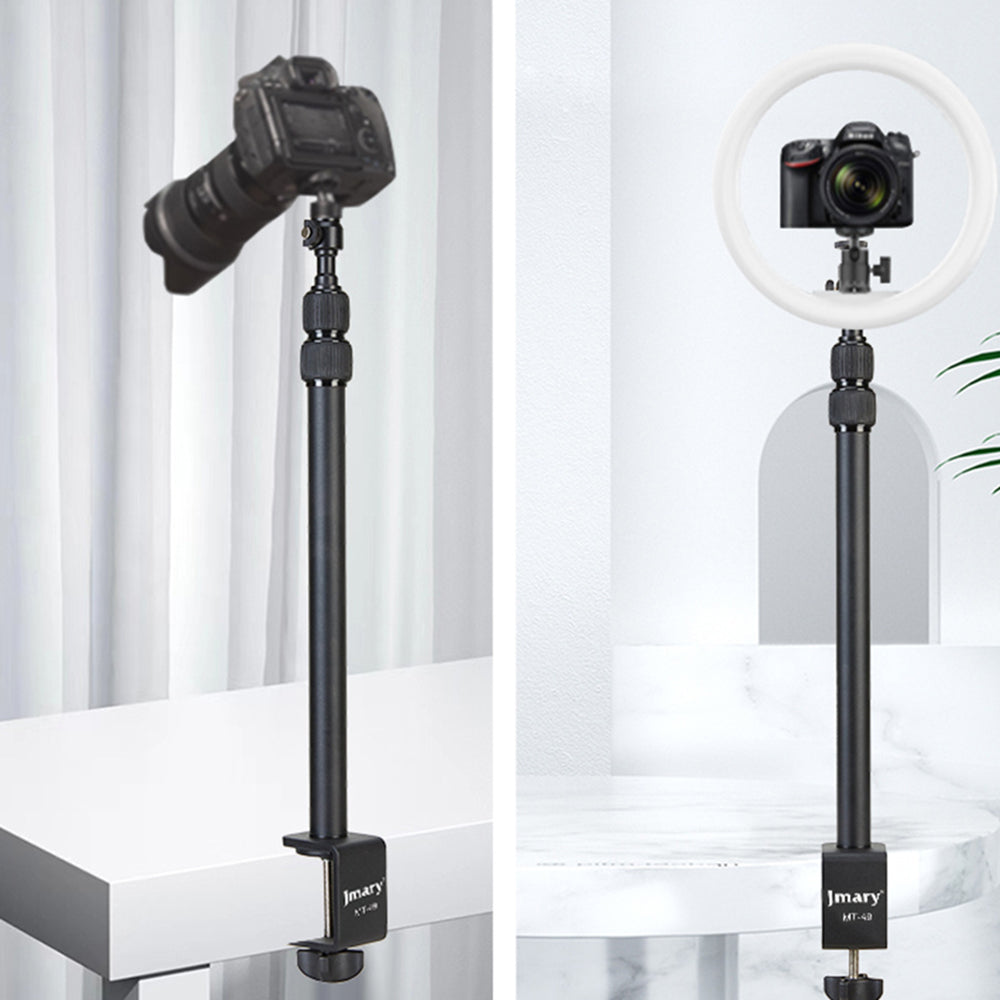 MT-49 Tabletop Light Stand Clip Stand Adjustable Clamp Desk Mount Light Stand with 1 / 4-inch Screw for LED Video Light / Ring Light