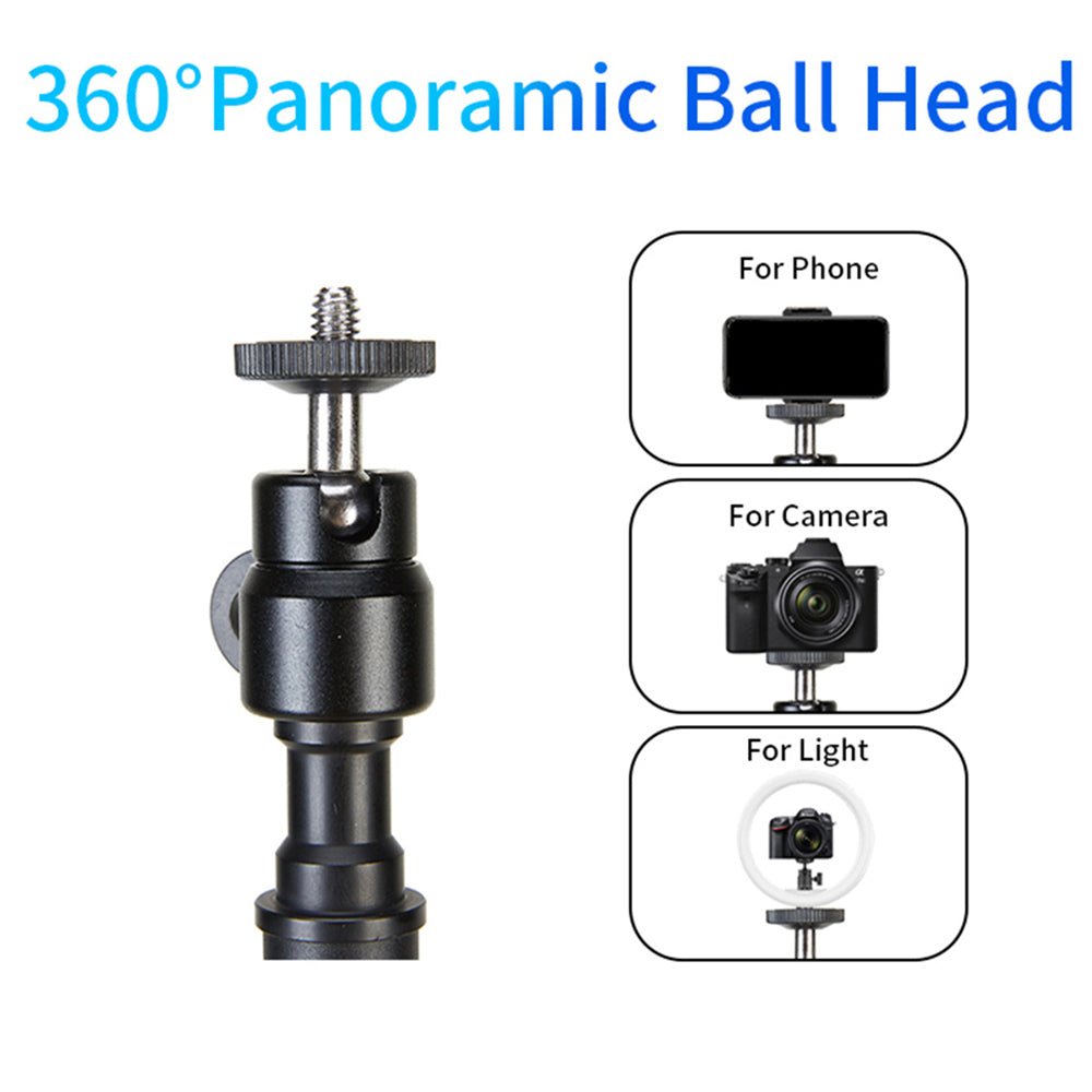 MT-49 Tabletop Light Stand Clip Stand Adjustable Clamp Desk Mount Light Stand with 1 / 4-inch Screw for LED Video Light / Ring Light