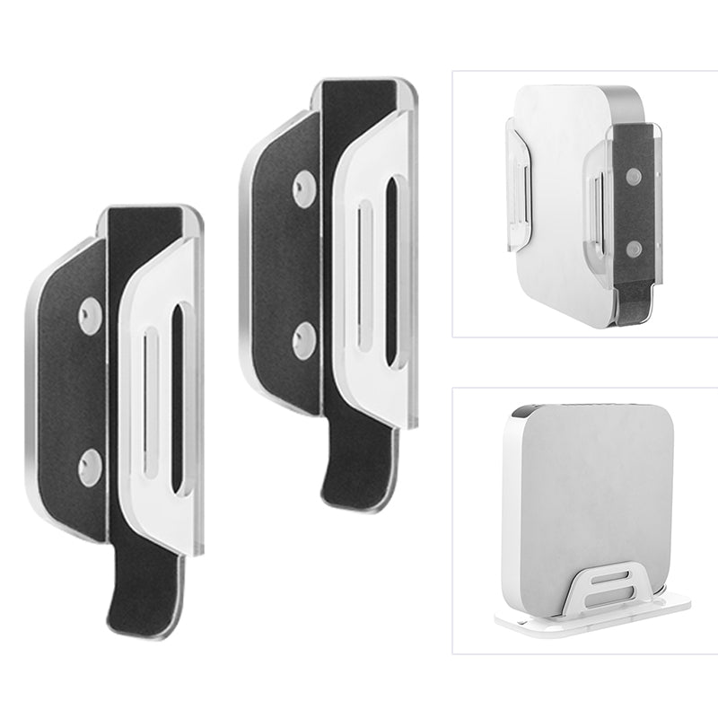 Uniqkart For Mac Mini Desktop Holder Stand Organizer Dock Stand Wall-Mounted Mini TV Box Router Desktop Computer Holder