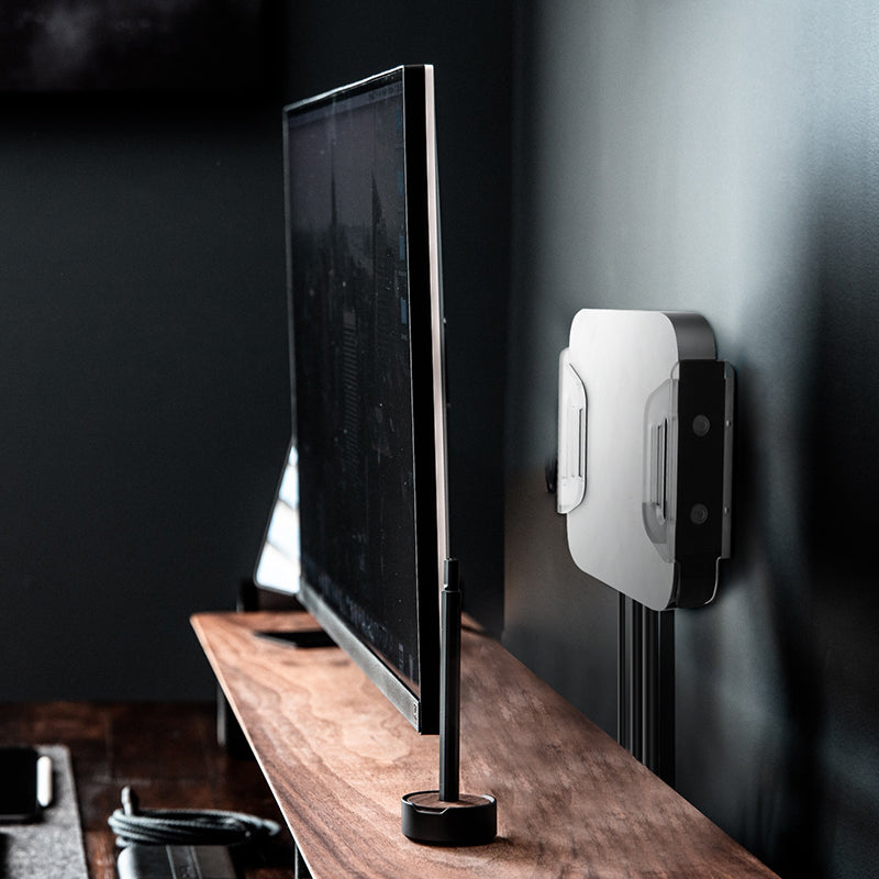 Uniqkart For Mac Mini Desktop Holder Stand Organizer Dock Stand Wall-Mounted Mini TV Box Router Desktop Computer Holder