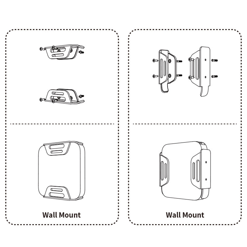 Uniqkart For Mac Mini Desktop Holder Stand Organizer Dock Stand Wall-Mounted Mini TV Box Router Desktop Computer Holder