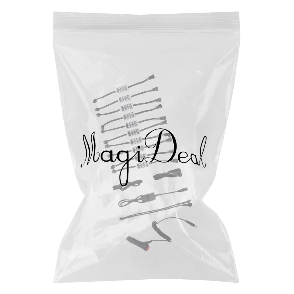 10x Car Floor Atmosphere Bluetooth RGB App Control Strip Light Interior