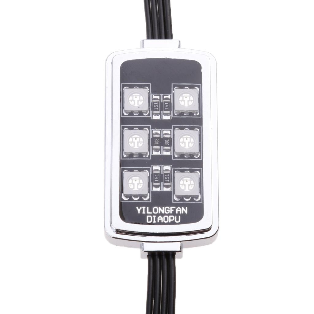 10x Car Floor Atmosphere Bluetooth RGB App Control Strip Light Interior