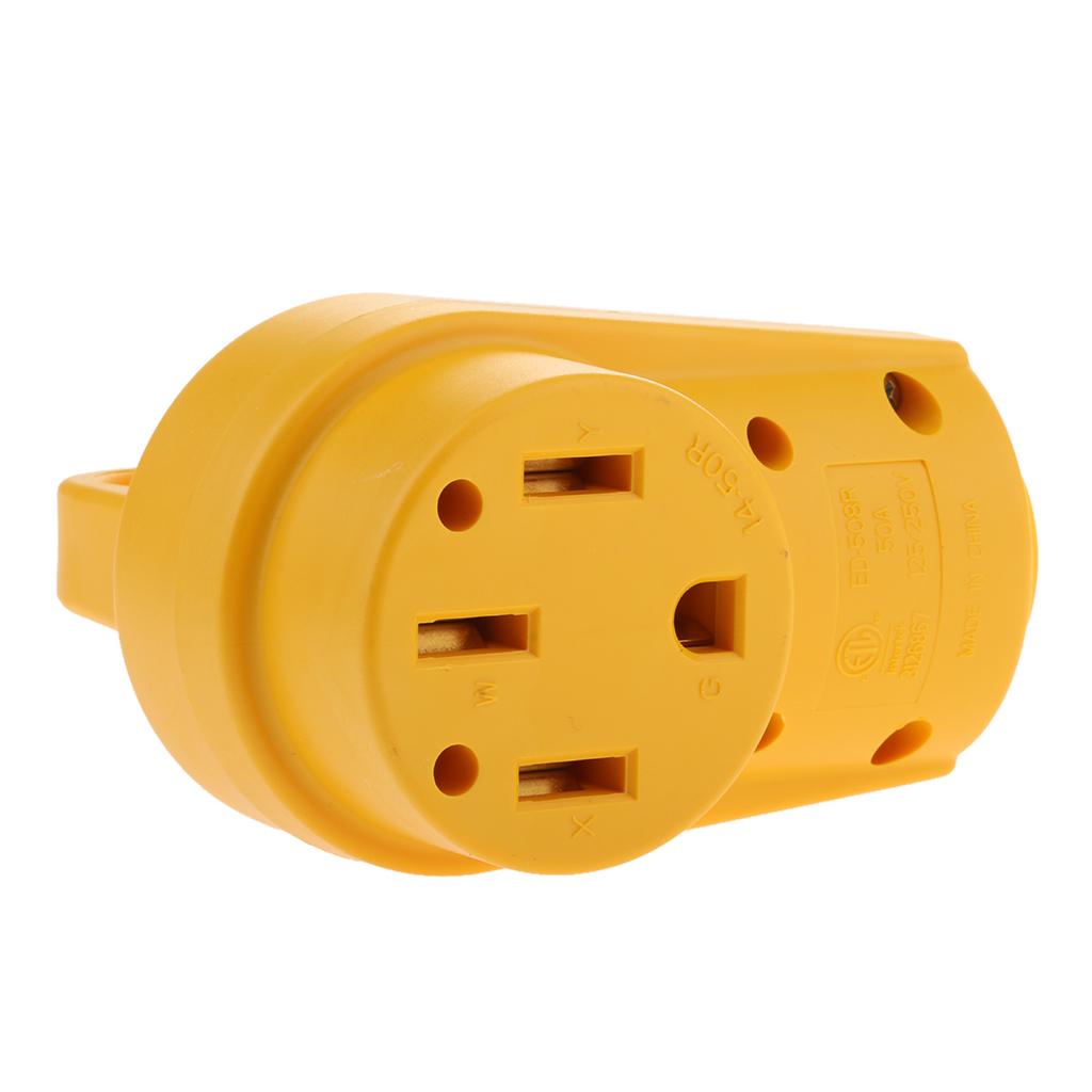 125V/50A RV Camper Motorhome Female Replacement Plug Power Grip Handle