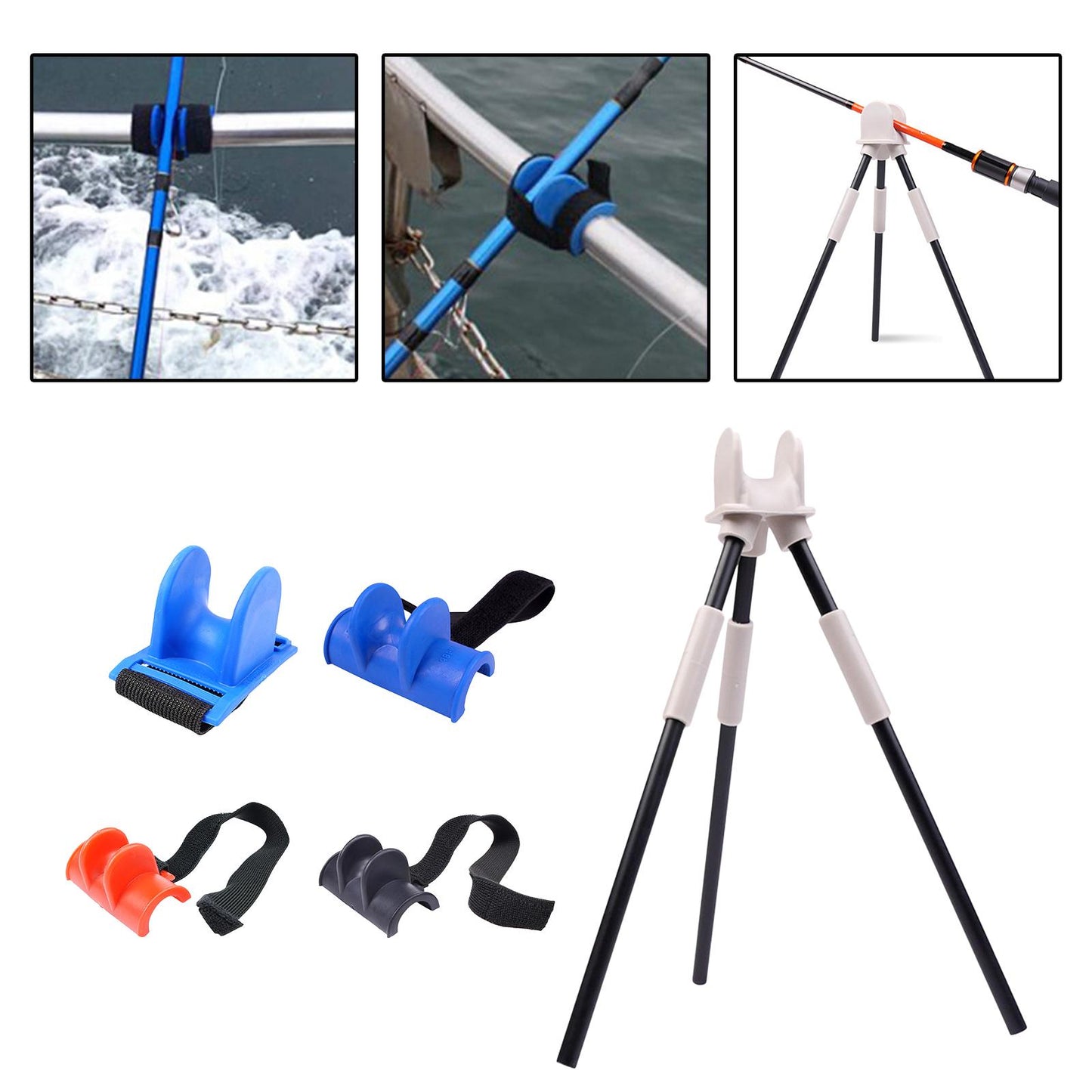 Upgraded Fishing Rod Holder Rack Stand For Boat Marine Durable B blue
