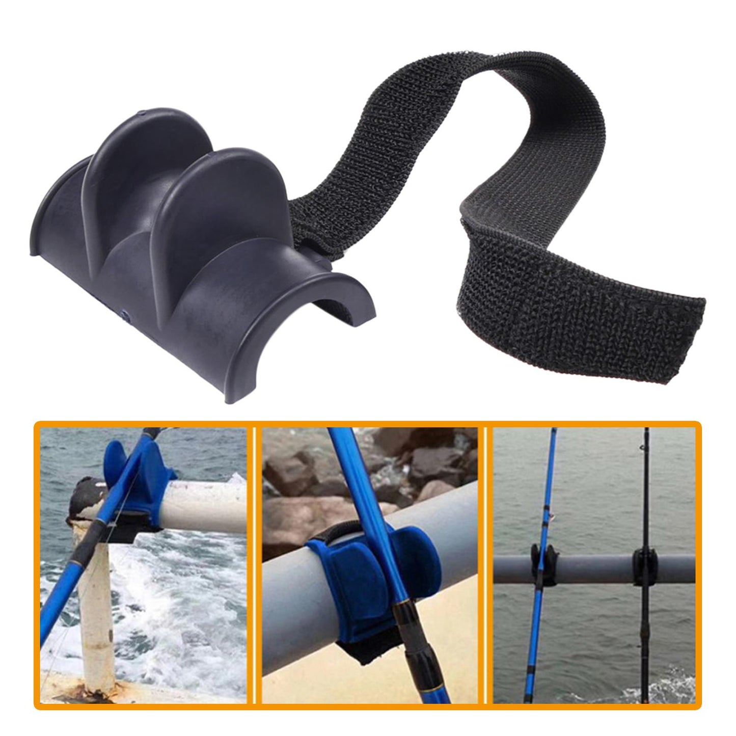Upgraded Fishing Rod Holder Rack Stand For Boat Marine Durable B black