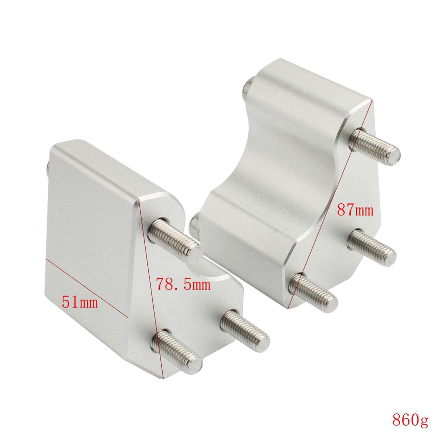 Aluminum Handlebar Risers for Kawasaki GTR1400 Easy Install Grey