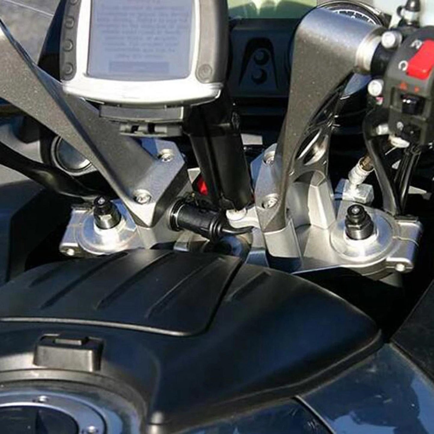Aluminum Handlebar Risers for Kawasaki GTR1400 Easy Install Grey