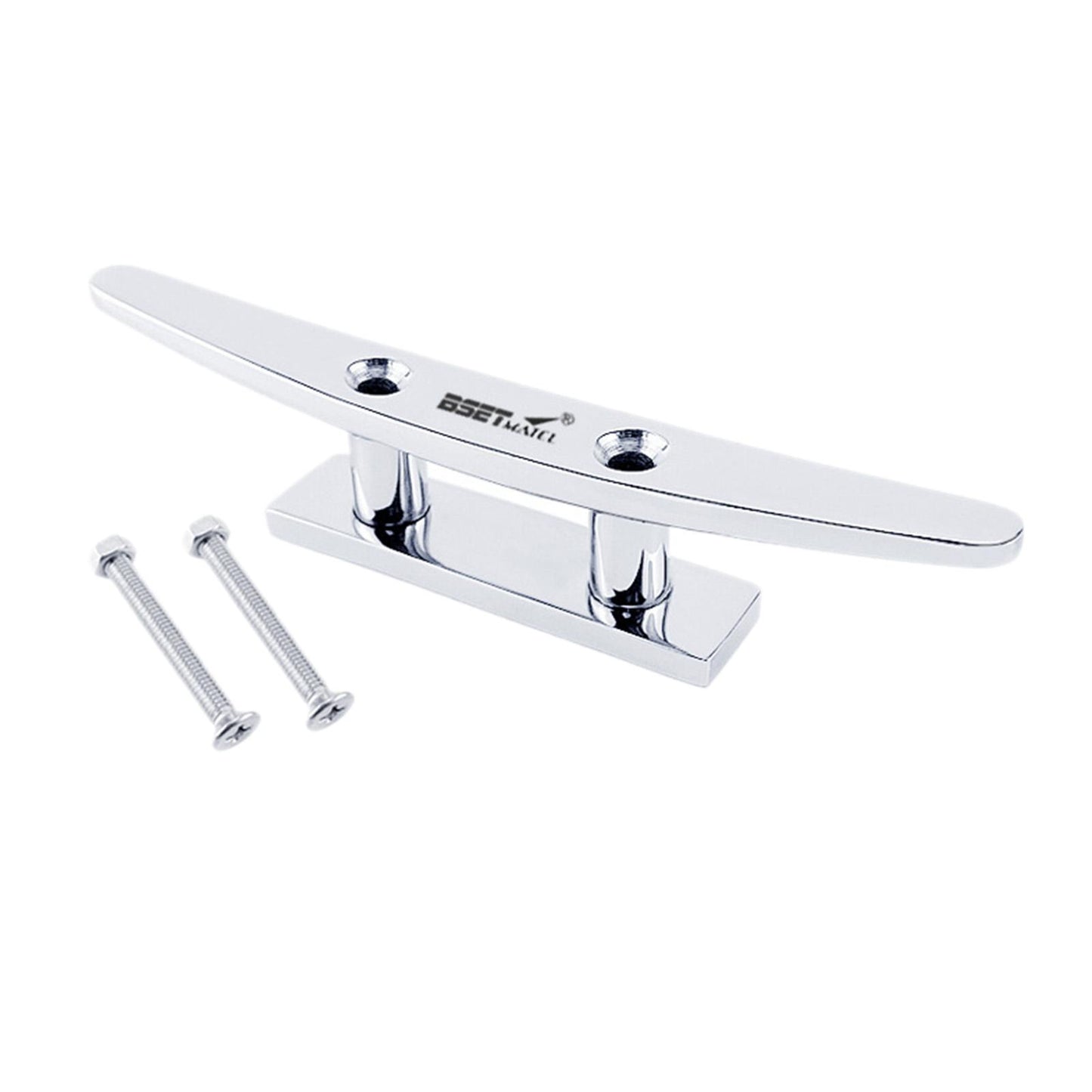 Stainless Steel 316 Boat Cleat Dock Cleat Rust free Flat Top 5 in with Bolts