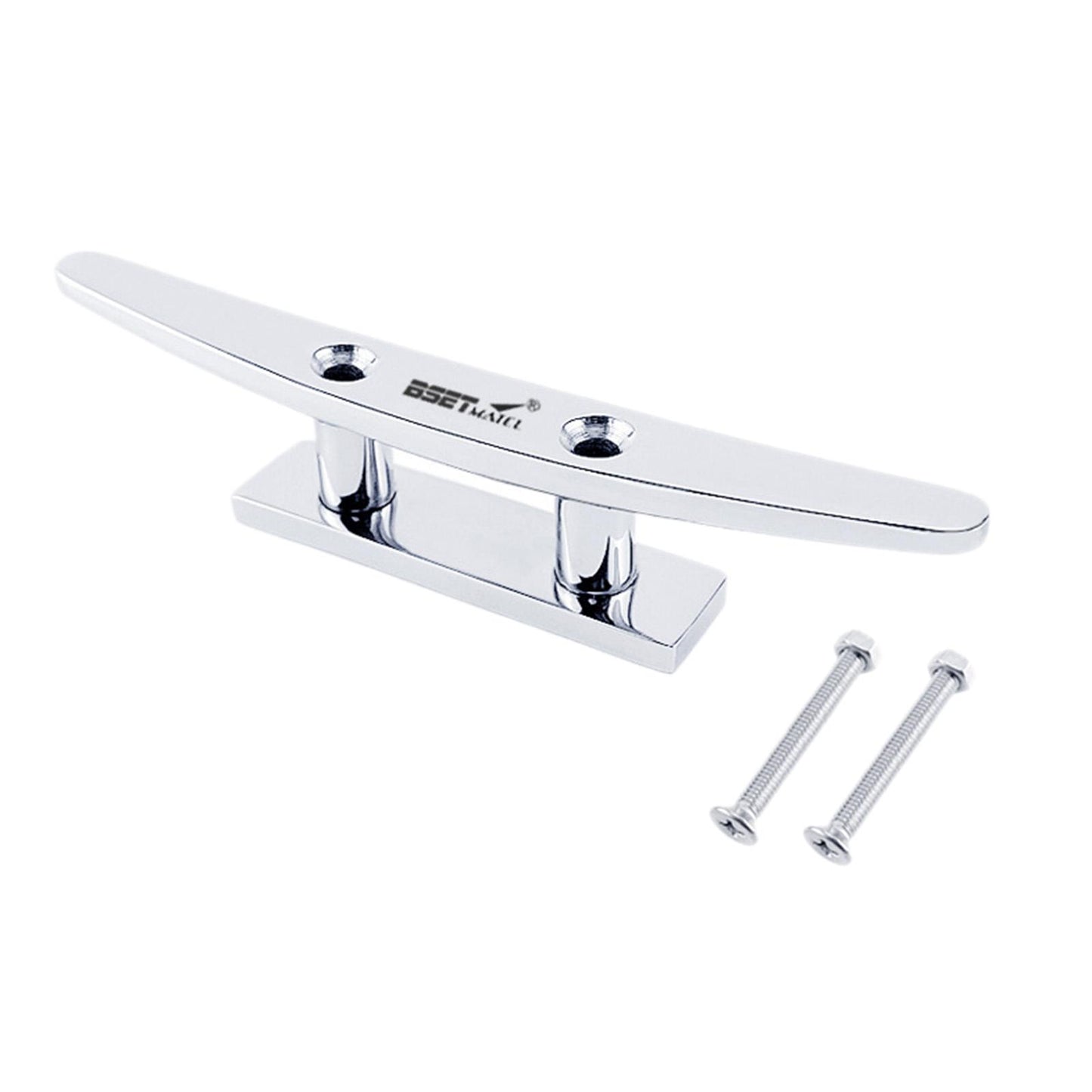 Stainless Steel 316 Boat Cleat Dock Cleat Rust free Flat Top 6 in with Bolts