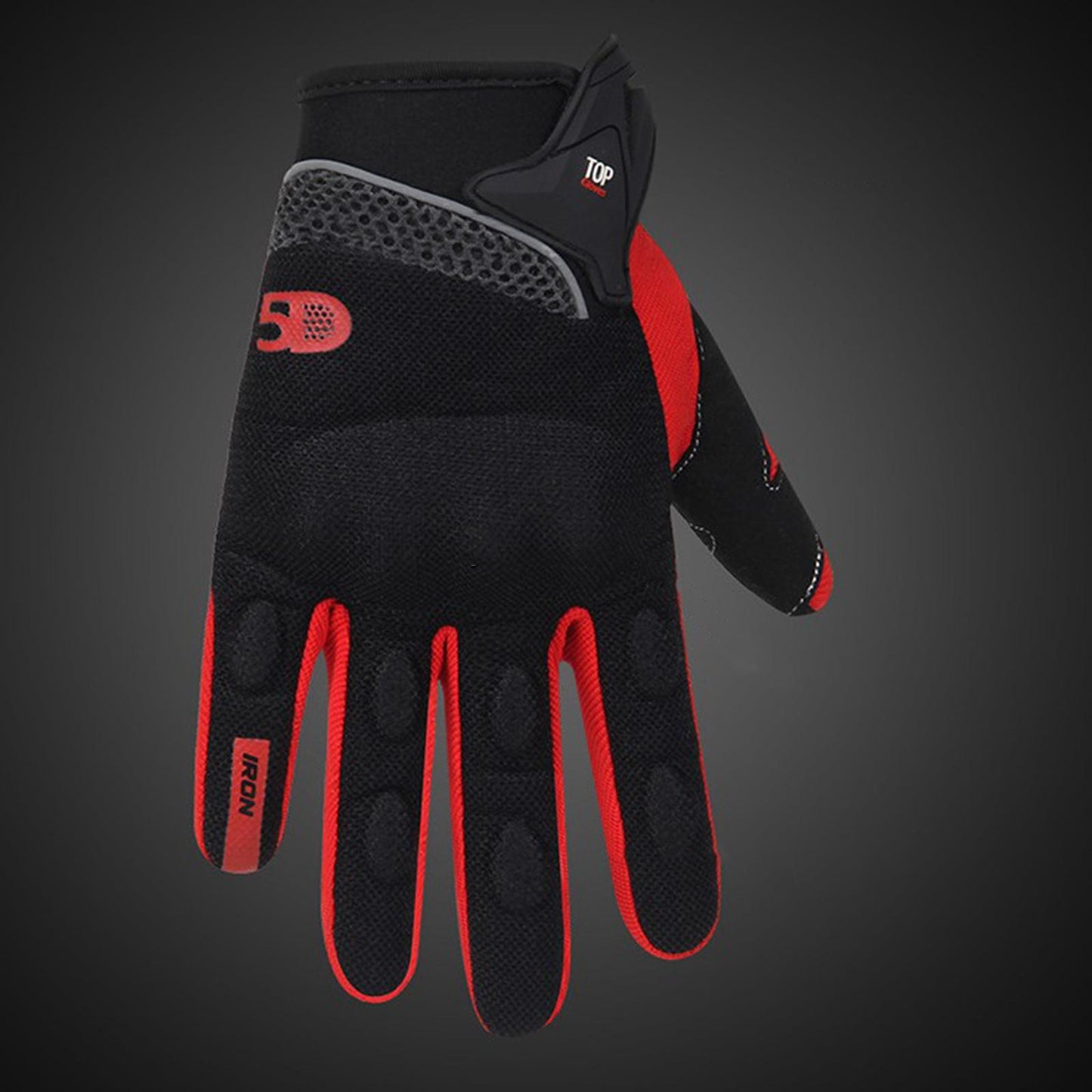 Touchscreen Motorbike Motorcycle Short Summer Gloves Protection Red 2XL
