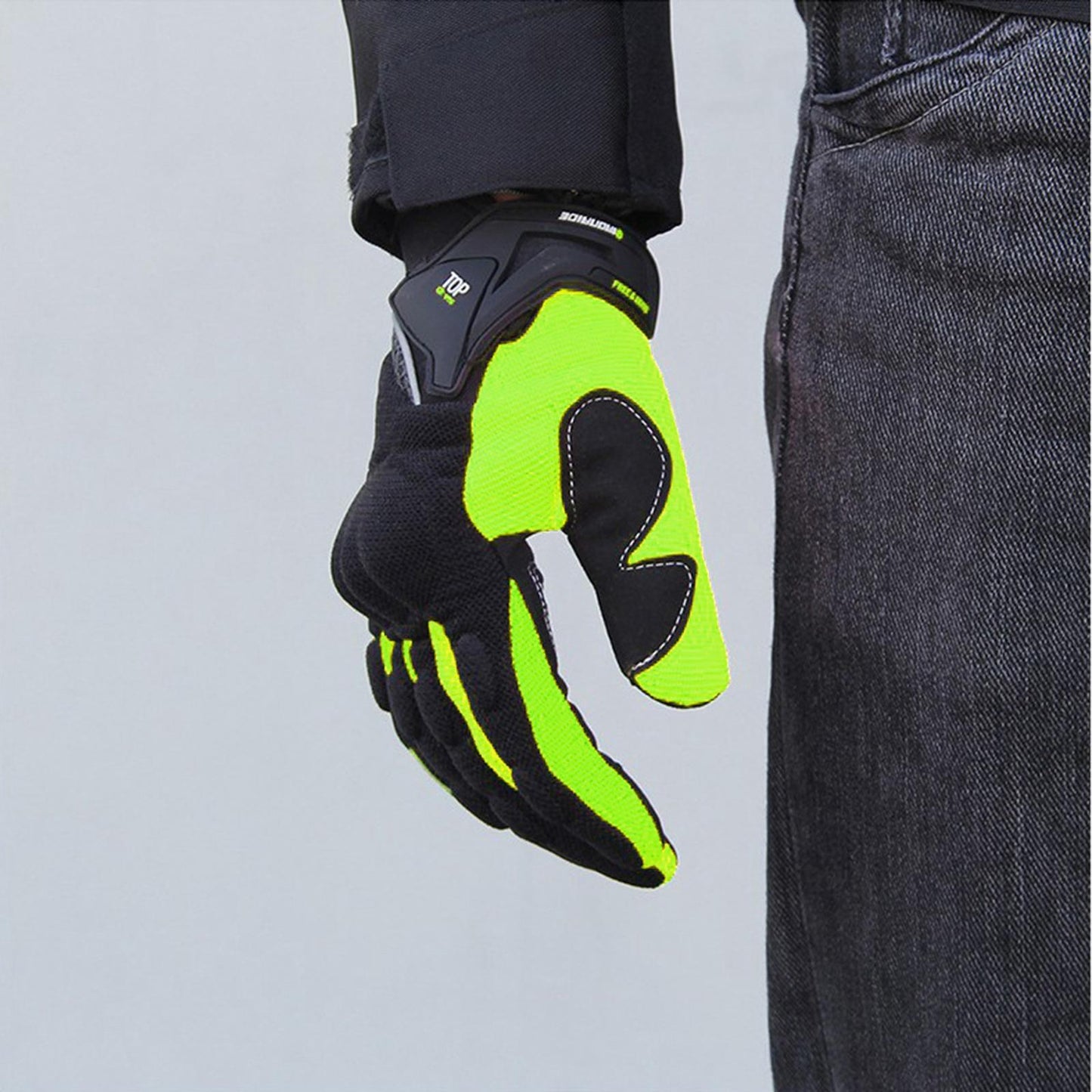 Touchscreen Motorbike Motorcycle Short Summer Gloves Protection Green M