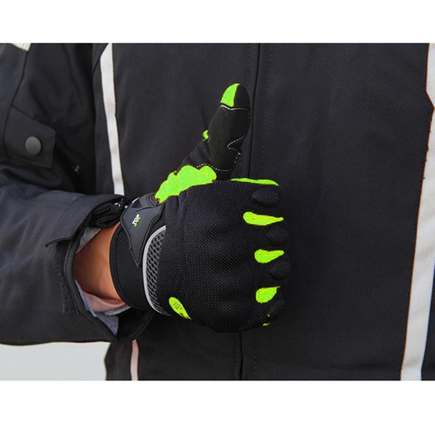 Touchscreen Motorbike Motorcycle Short Summer Gloves Protection Green 2XL