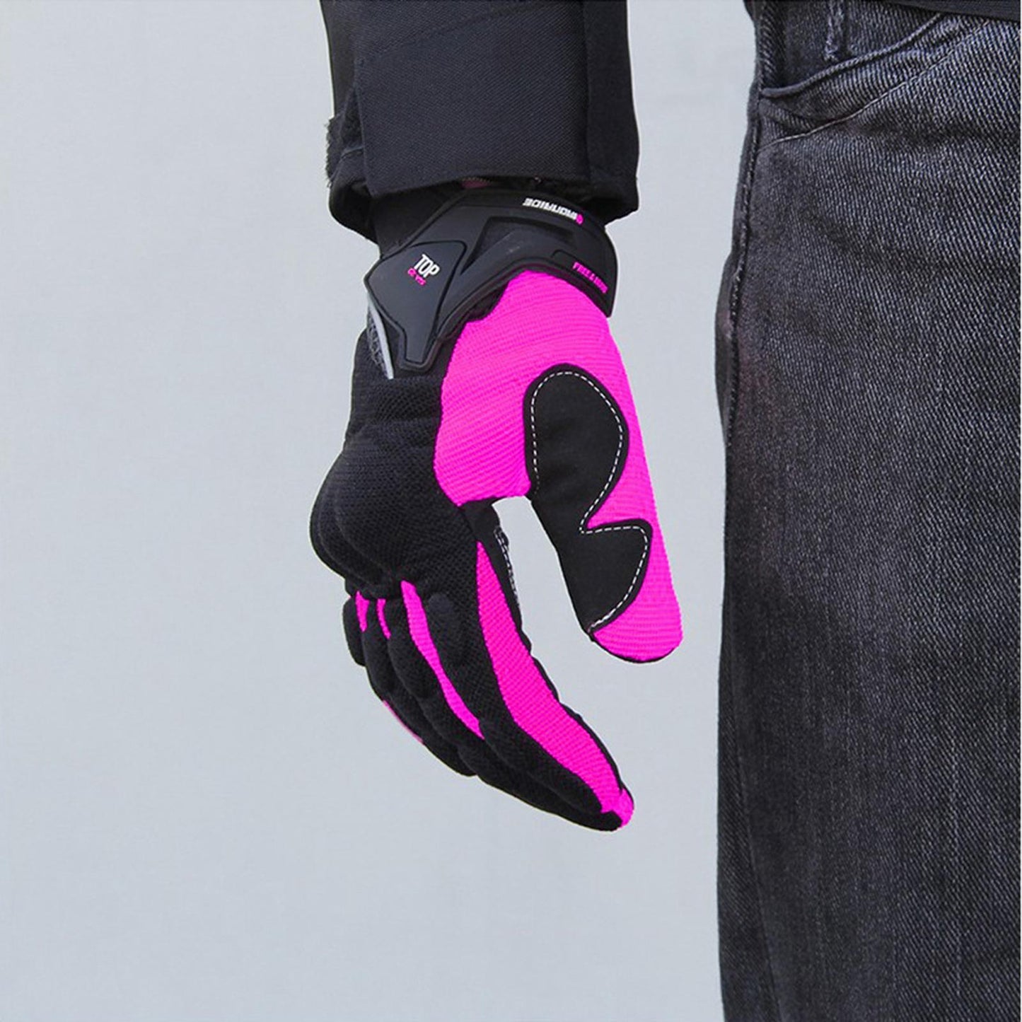 Touchscreen Motorbike Motorcycle Short Summer Gloves Protection Purple XL