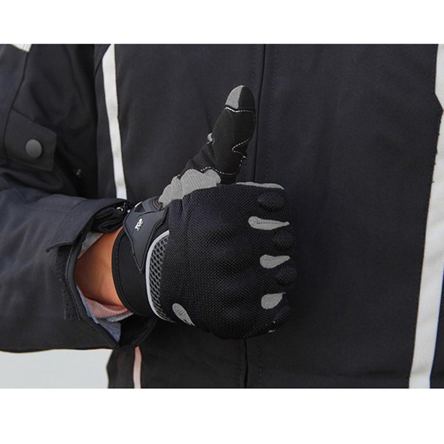 Touchscreen Motorbike Motorcycle Short Summer Gloves Protection Grey L