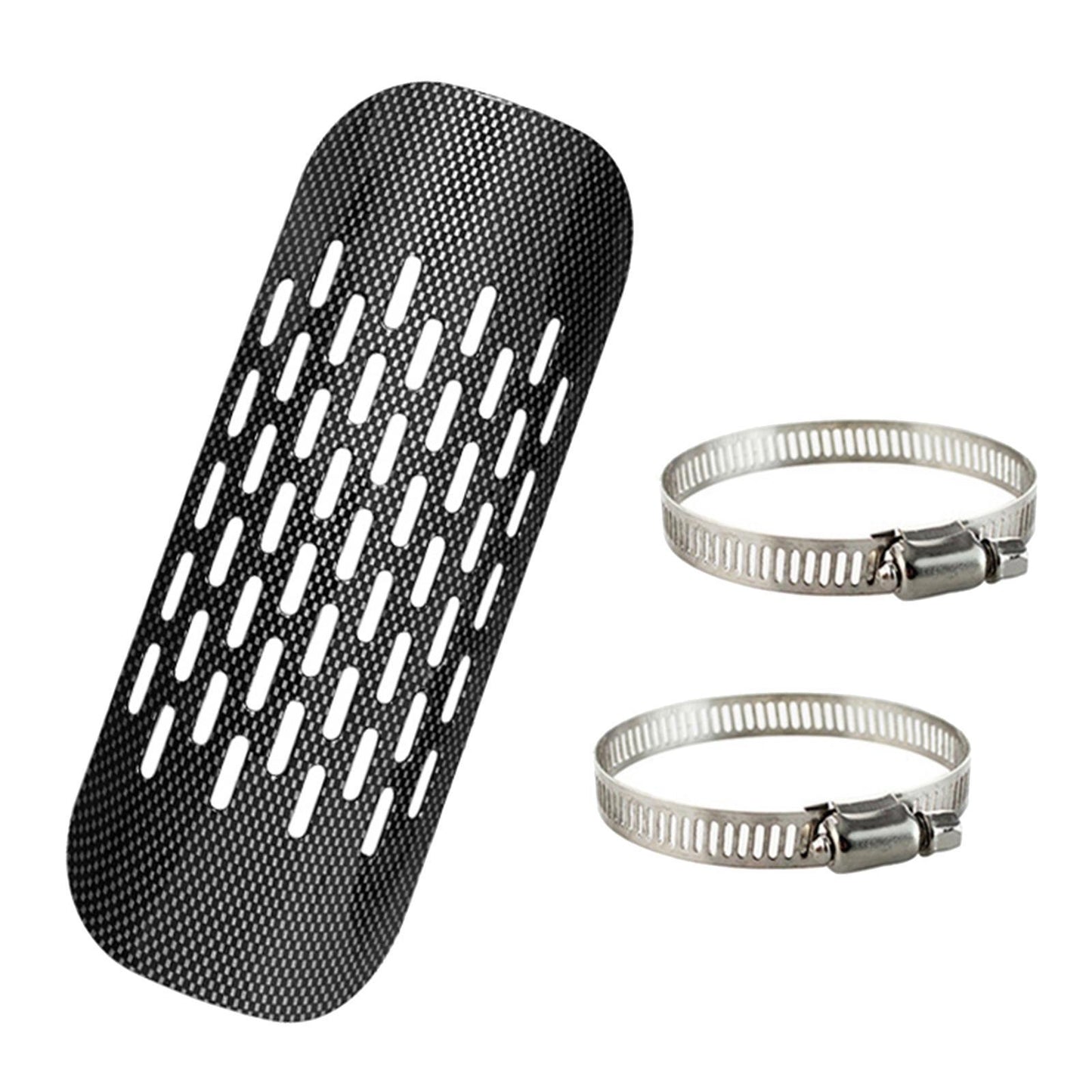Exhaust Muffler Pipe Heat Shield Cover Guard Protector 2-7cm Clamp ring