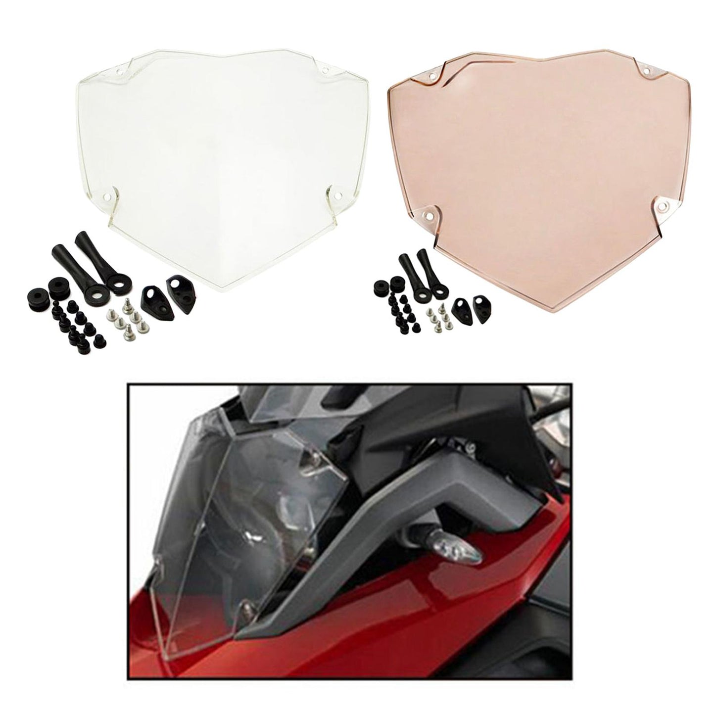 ABS Headlight Lamps Guard Head Light Protection for BMW R1200GS ADV Clear