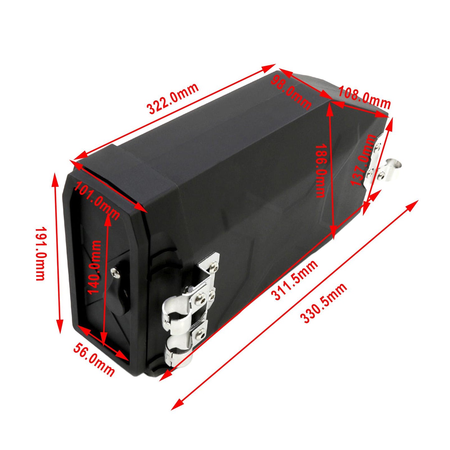 Motorcycle Toolbox 5 Liters with 2 Keys for BMW R1200GS ADV 2014-2018 Right