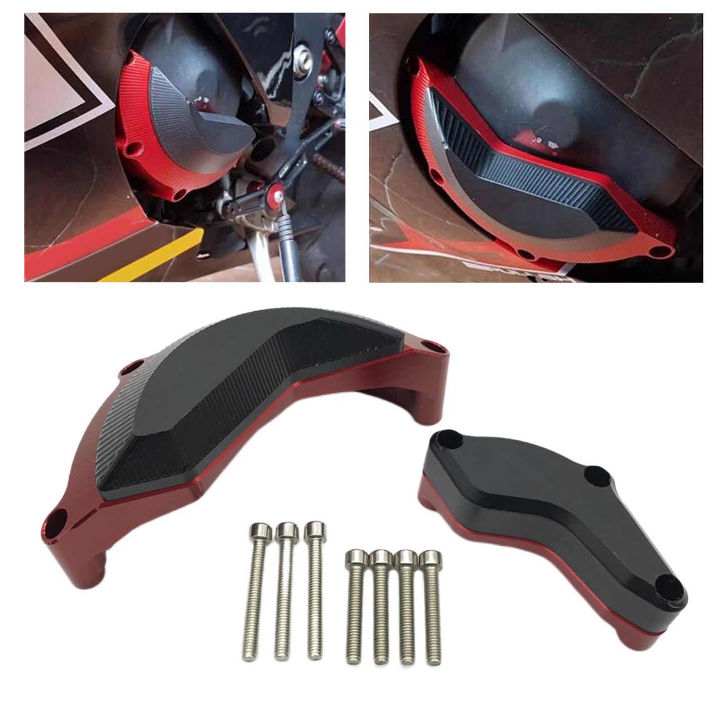 Motorcycle Engine Case Guard Shell Protector for Yamaha YZF-R6 08-17 Red