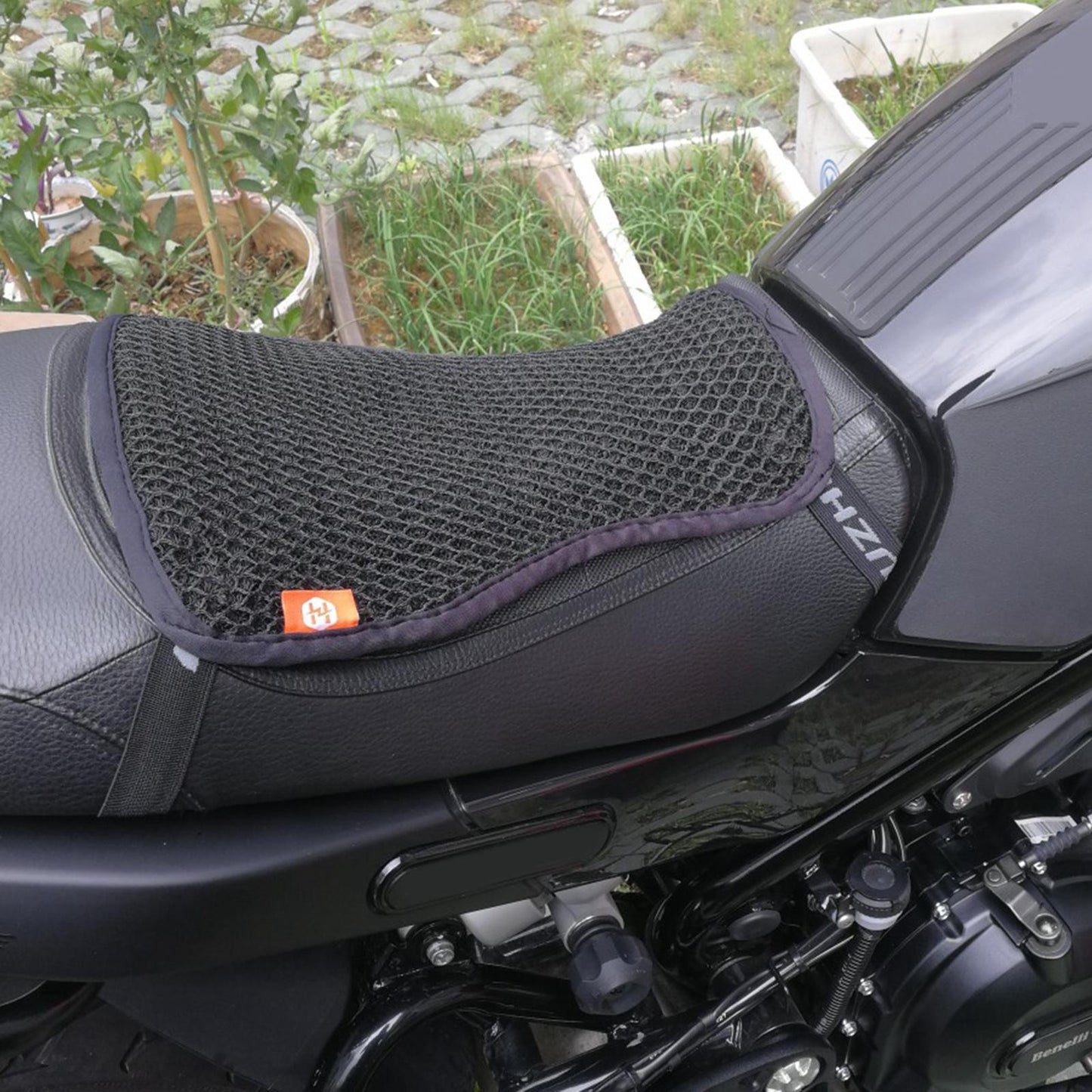 Cool Sunproof Motorcycle Seat Cushion Breathable Cruiser Double layer M