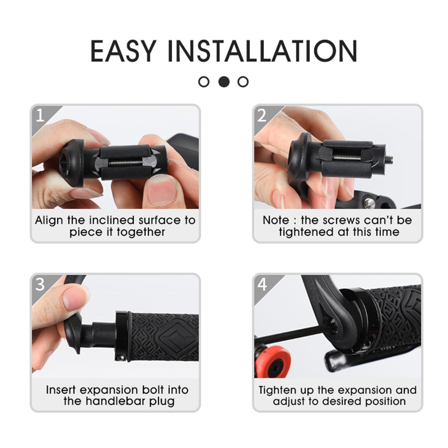 Bike Rear View Mirror Handlebar Installation for Universal Mountain Long