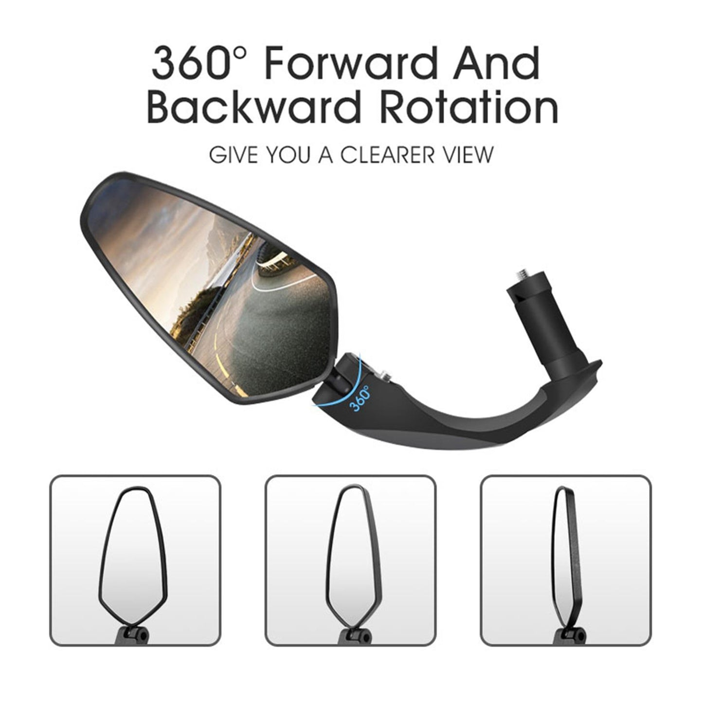 Bike Rear View Mirror Handlebar Installation for Universal Mountain Long