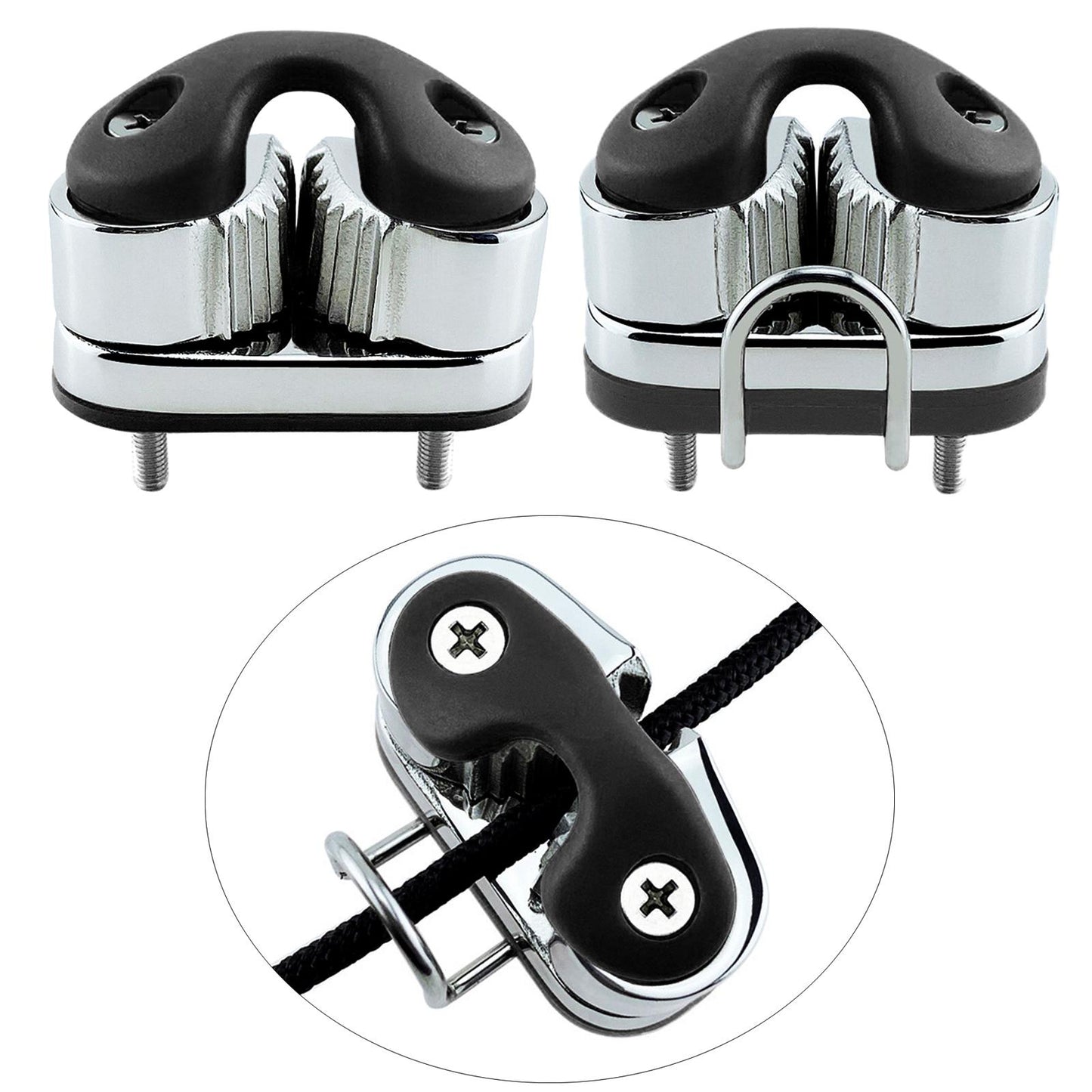 2 Row Ball Bearing Cam Cleat for Fairlead Sailing Marine no leading ring