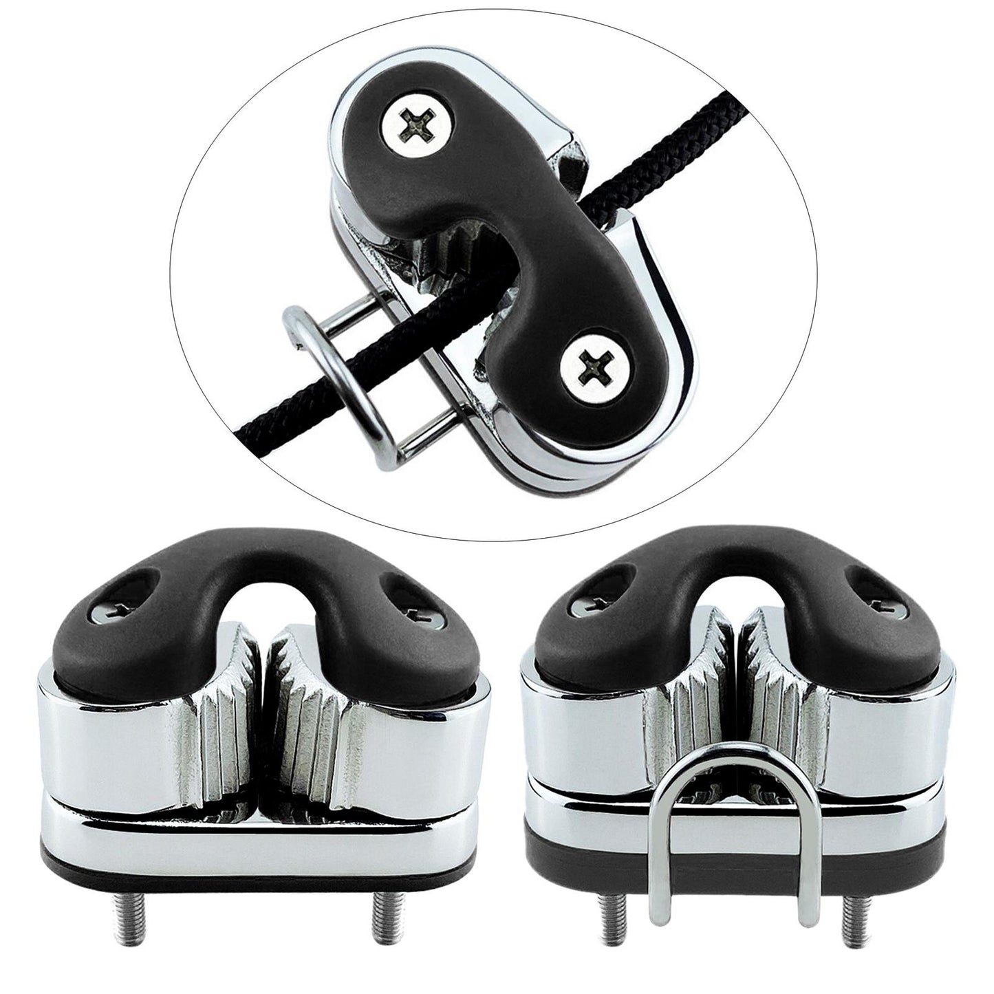 2 Row Ball Bearing Cam Cleat for Fairlead Sailing Marine no leading ring