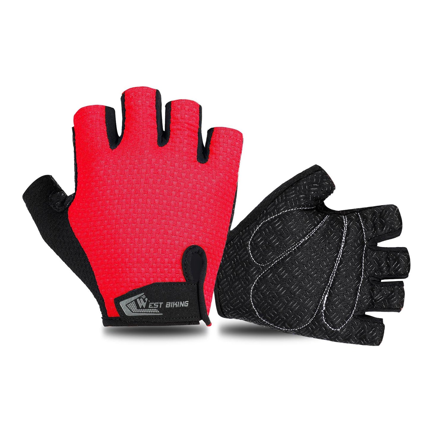 Half Finger Cycling Gloves Sports Light Weight Road Bike Unisex Red M