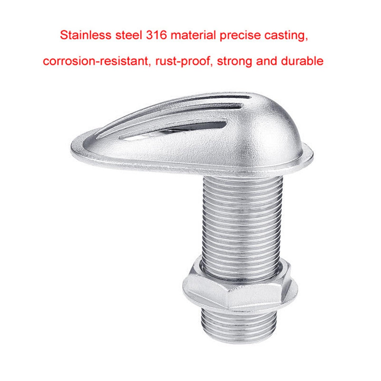 316 Stainless Steel Marine Boat Threaded Thru-Hull Intake Strainer 38mm