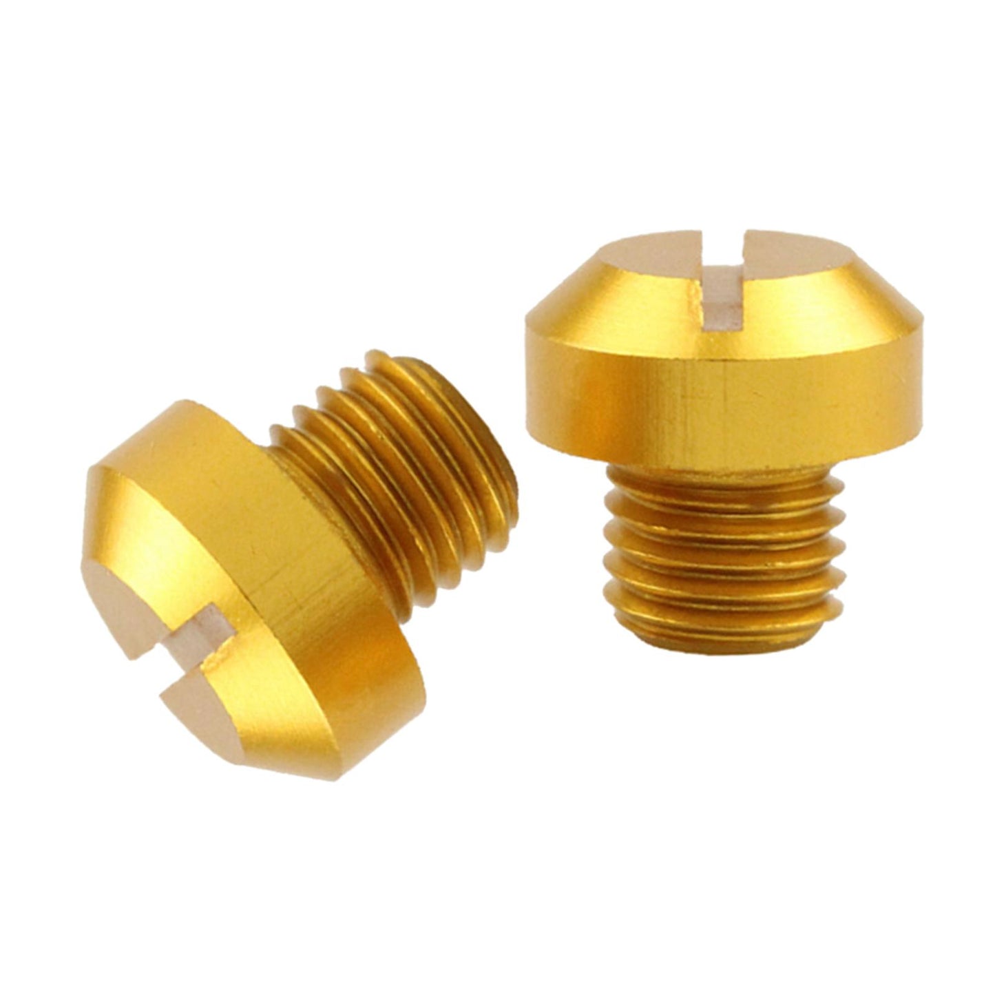 2 Pcs M10x1.25 Rearview Mirrors Thread Hole Plug Screw Bolts Gold Positive