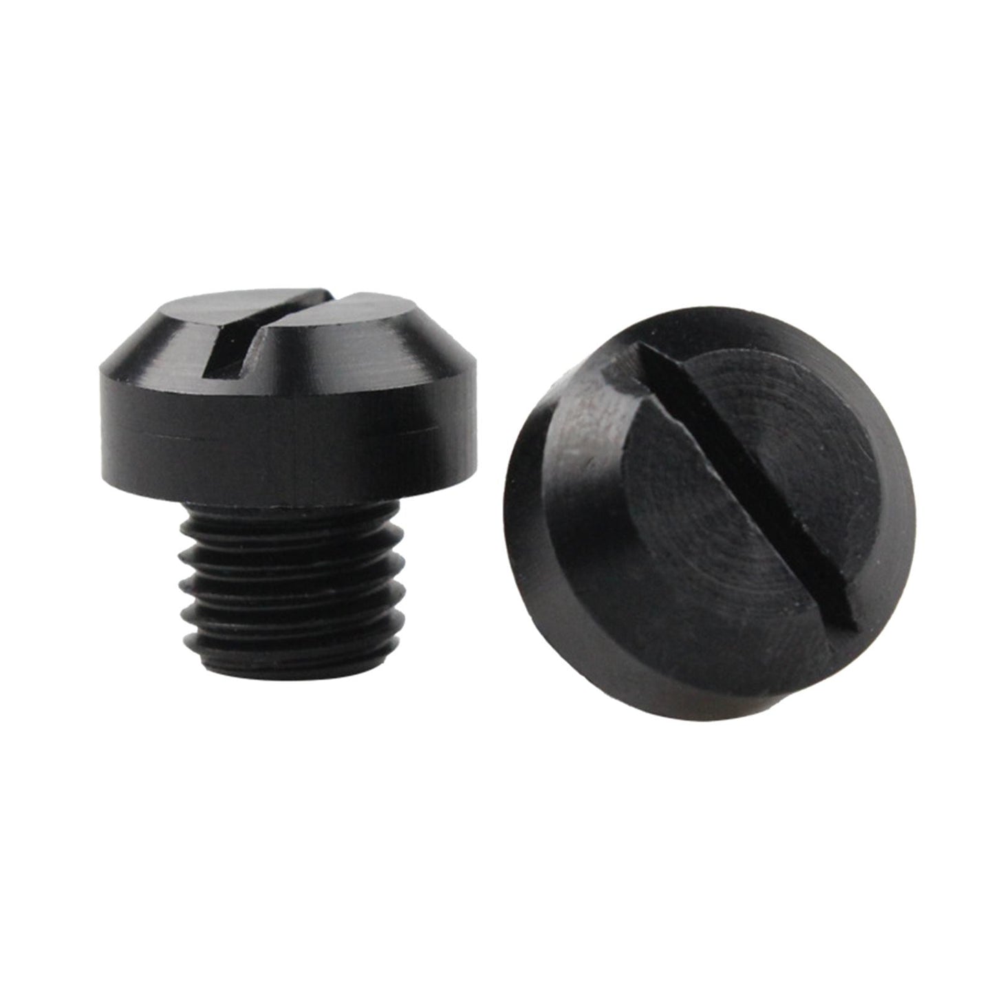 2 Pcs M10x1.25 Rearview Mirrors Thread Hole Plug Screw Bolts Black Reverse