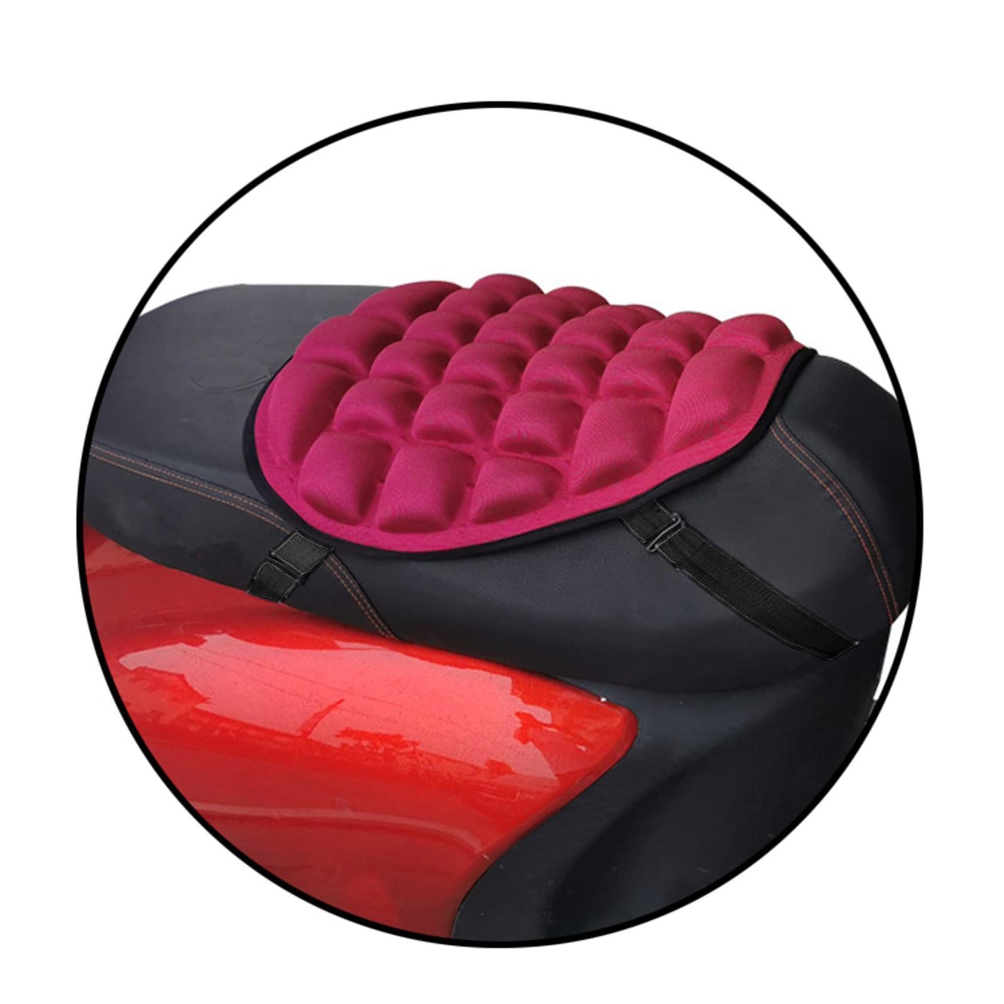 Airbags Air Motorcycle Seat Cushion Large Shock Absorption for Saddles red