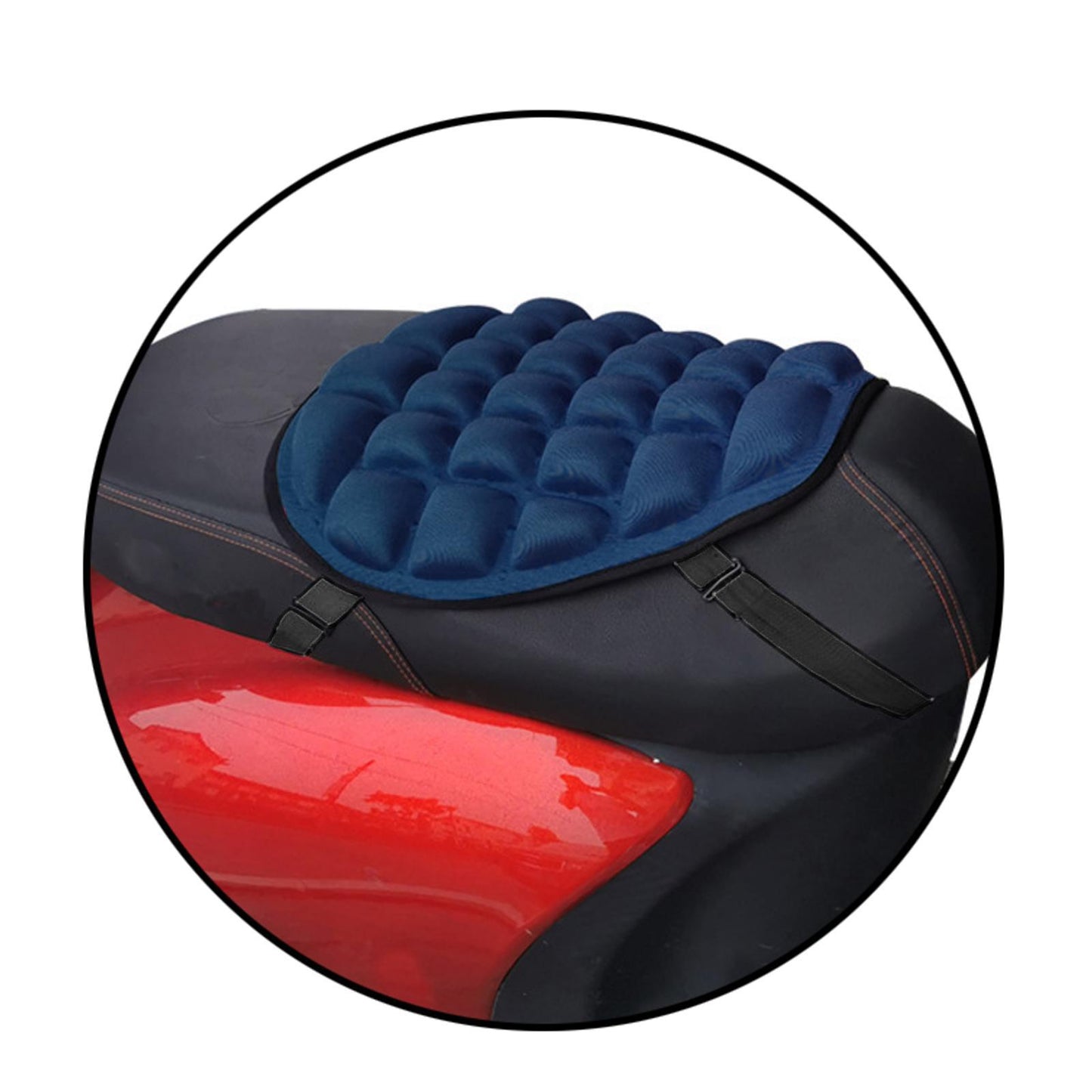 Airbags Air Motorcycle Seat Cushion Large Shock Absorption for Saddles blue