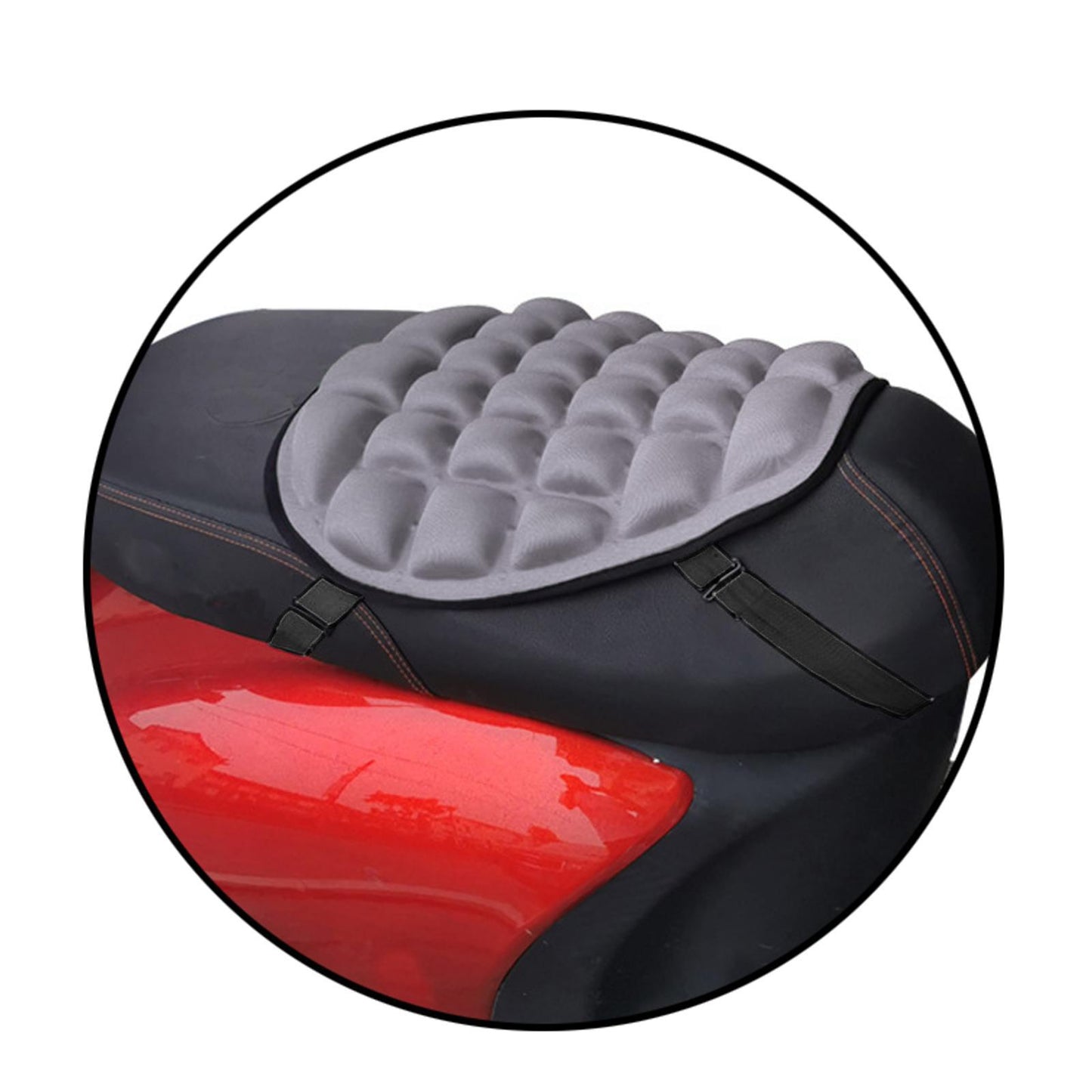 Airbags Air Motorcycle Seat Cushion Large Shock Absorption for Saddles gray