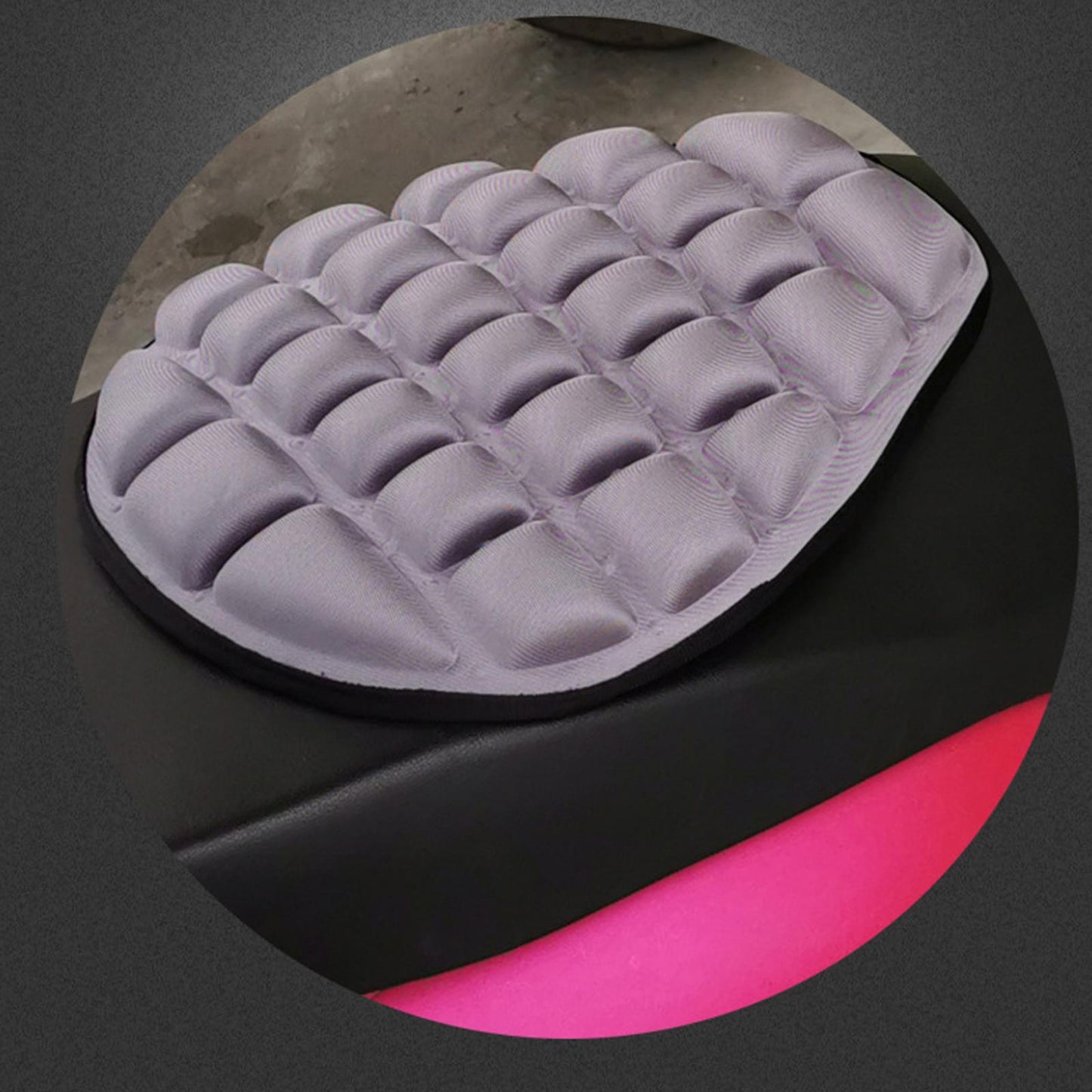 Airbags Air Motorcycle Seat Cushion Large Shock Absorption for Saddles gray