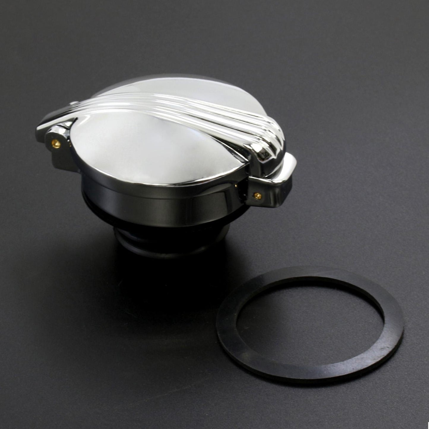 Aluminum Fuel Gas Tank Oil Cap Compatible with Harley XL 1200 883 X48 Chrome