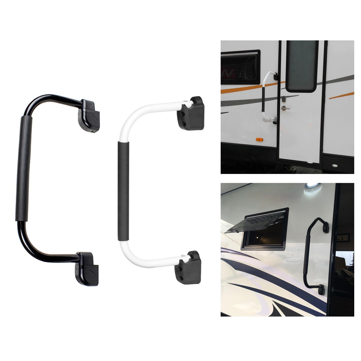 Aluminum Alloy Collapsible Lend A Grab Handle Assist Bar for RV Camper Black