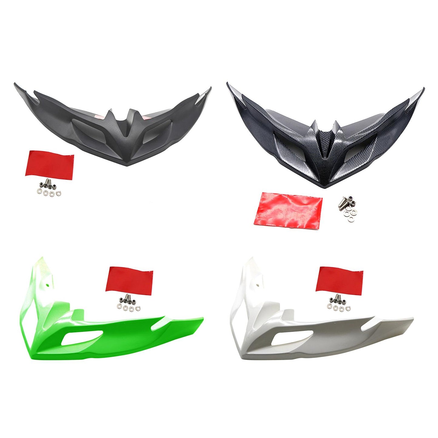 ABS Front Protector Winglets Fairing for Kawasaki Versys650 KLE650 Black