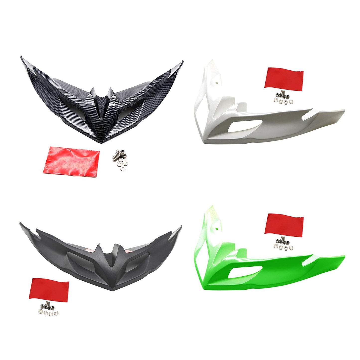 ABS Front Protector Winglets Fairing for Kawasaki Versys650 KLE650 Black