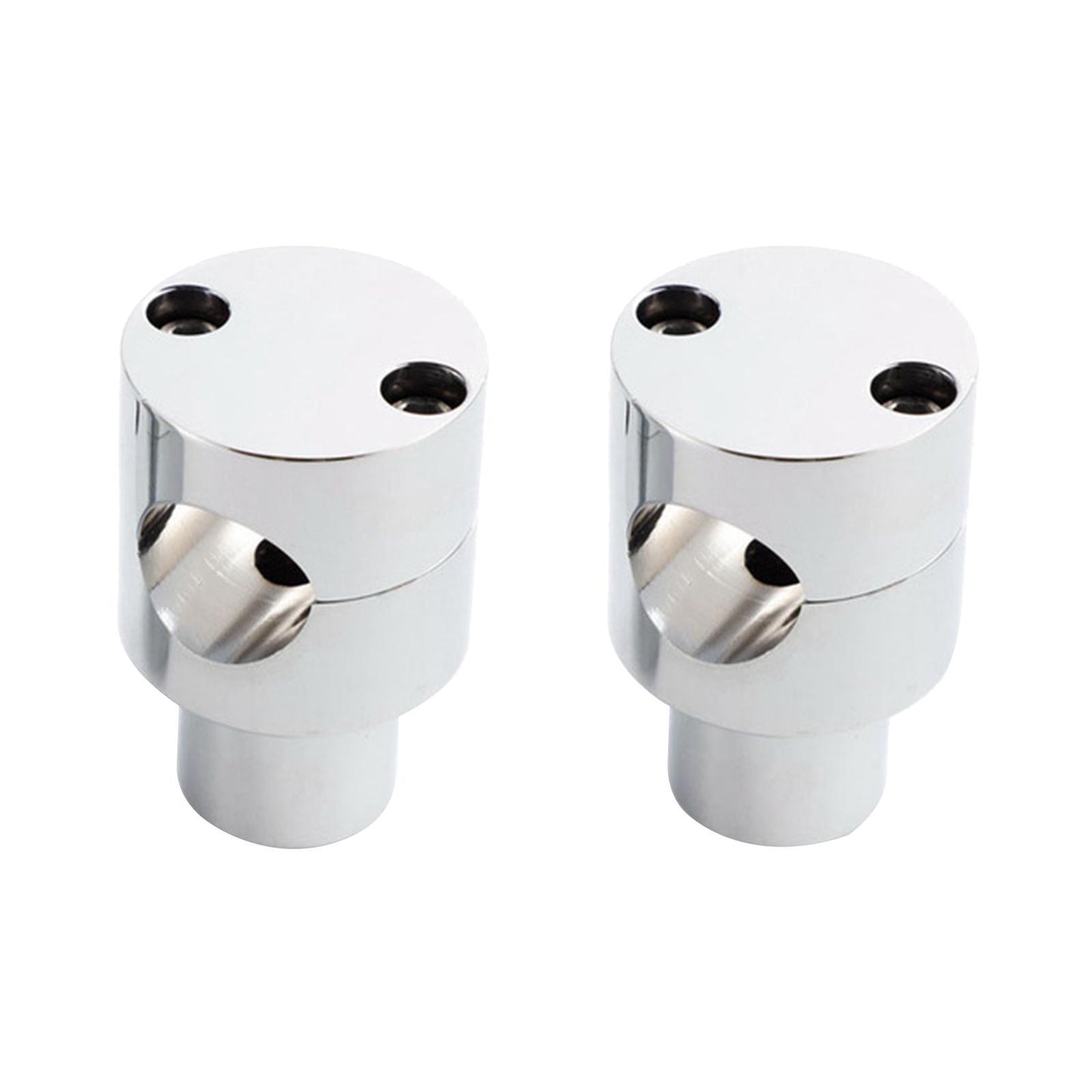 Straight Handlebar Risers for Harley King Touring Grips chrome white 25mm