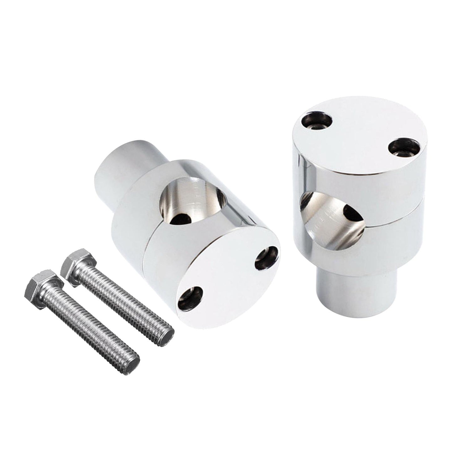 Straight Handlebar Risers for Harley King Touring Grips chrome white 25mm