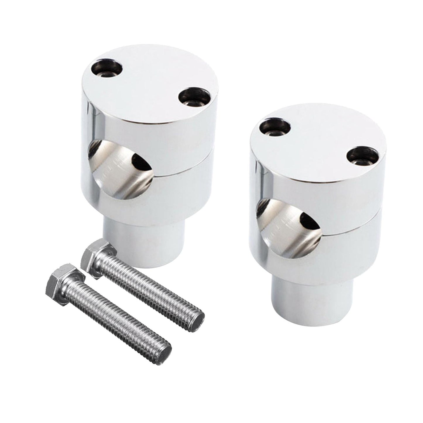 Straight Handlebar Risers for Harley King Touring Grips chrome white 25mm