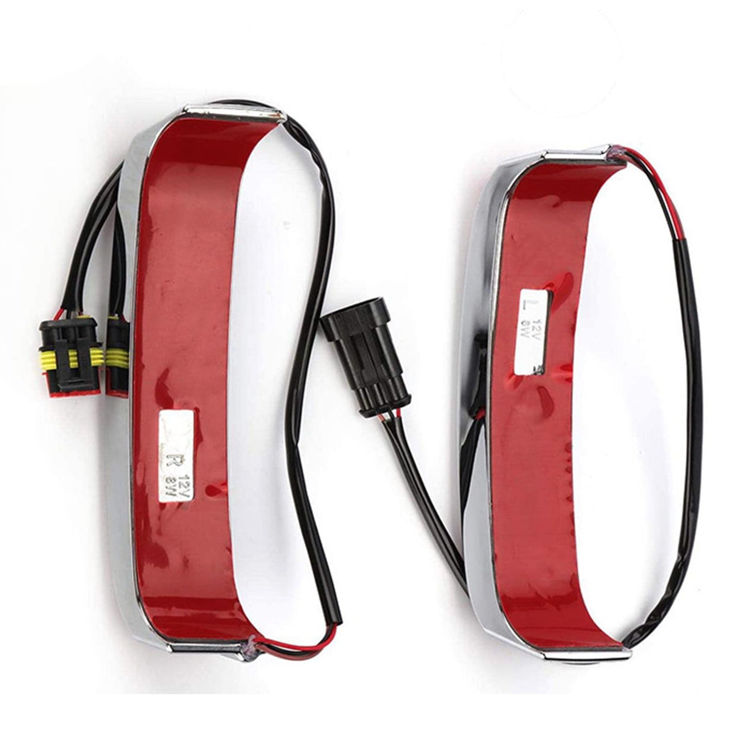 1 Pair Saddlebag Tail Signal Light for Harley Glide 14-18 White Red Cover