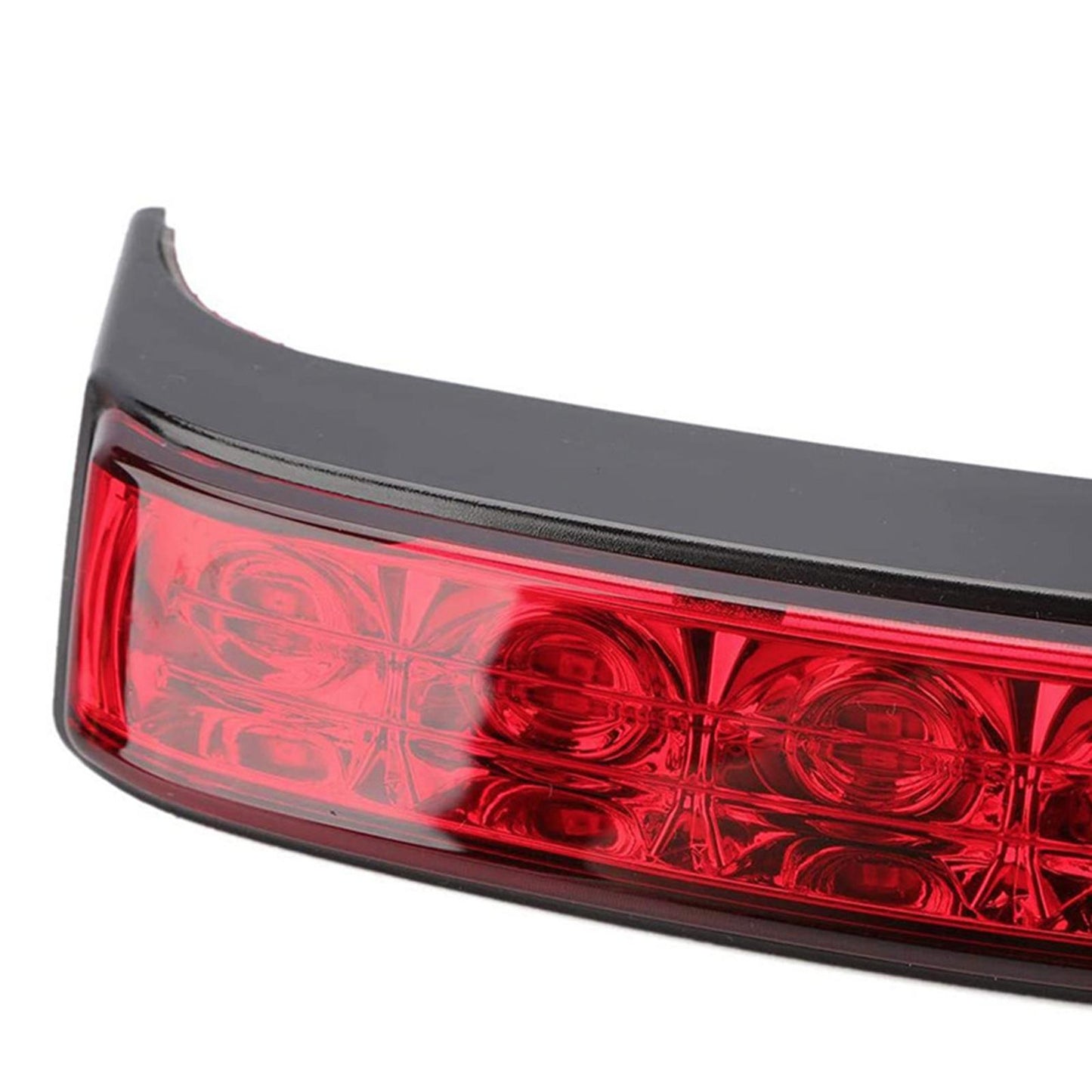 1 Pair Saddlebag Tail Signal Light for Harley Glide 14-18 Black Red Cover