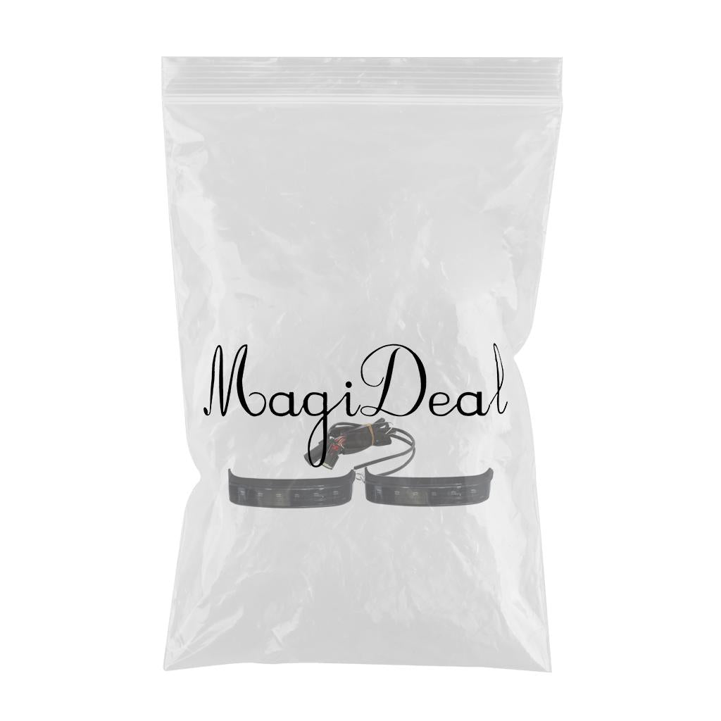 1 Pair Saddlebag Tail Signal Light for Harley Glide 14-18 Black Gray Cover