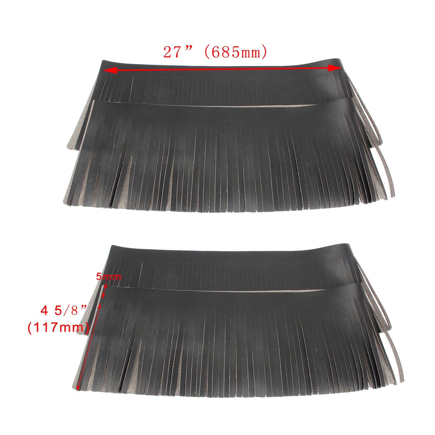 Tassel Saddle Bags Fringe Waterproof for Harley Roadmaster black